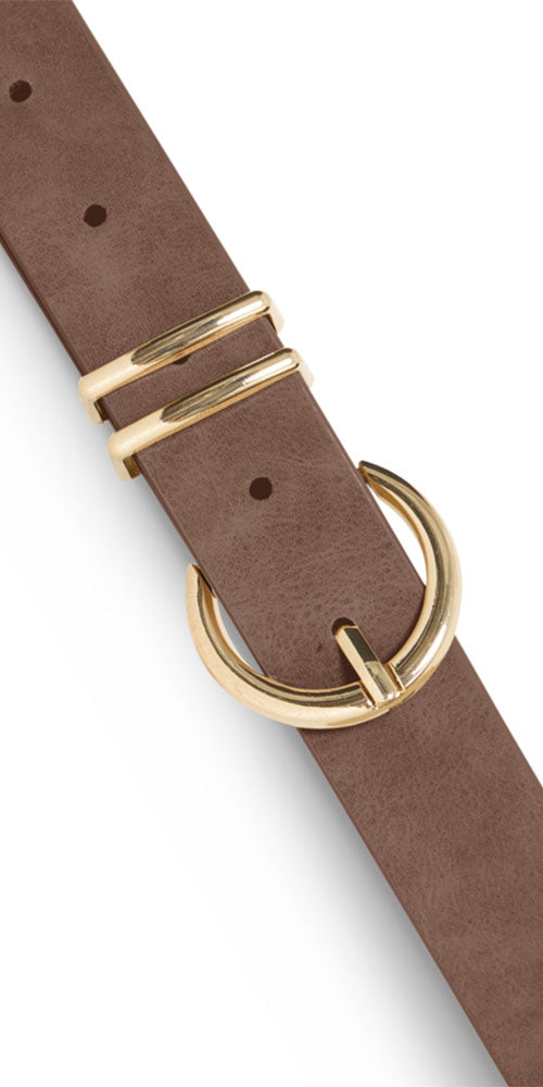 Ichi Gold Ring Belt, brown
