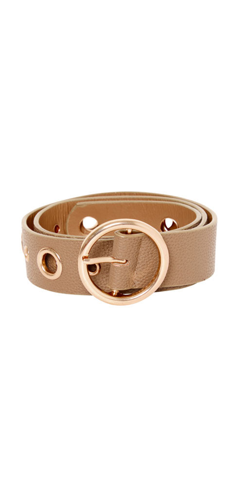 Ichi Grommet Belt, tan