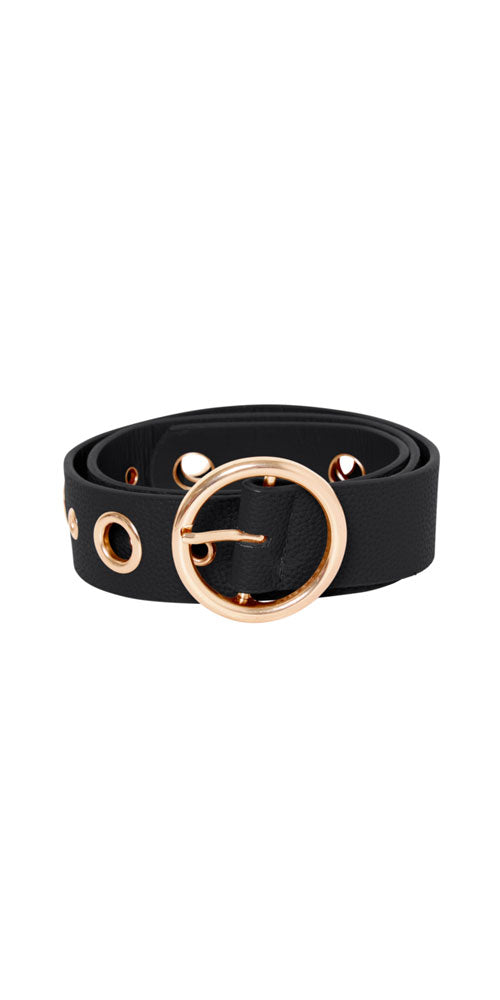 Ichi Grommet Belt, black