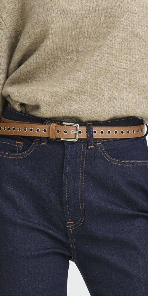 Ichi Grommet Belt, light camel
