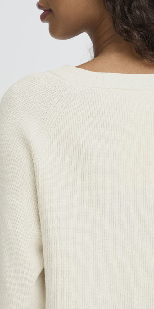 Ichi Half Sleeve Sweater, birch
