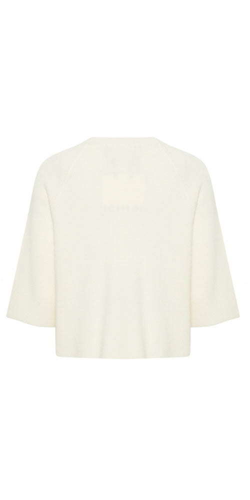 Ichi Half Sleeve Sweater, birch