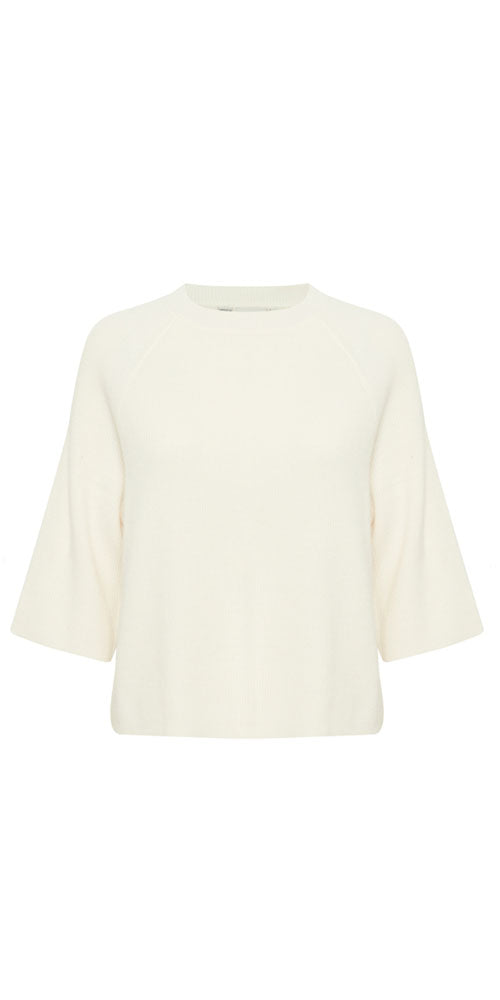 Ichi Half Sleeve Sweater, birch