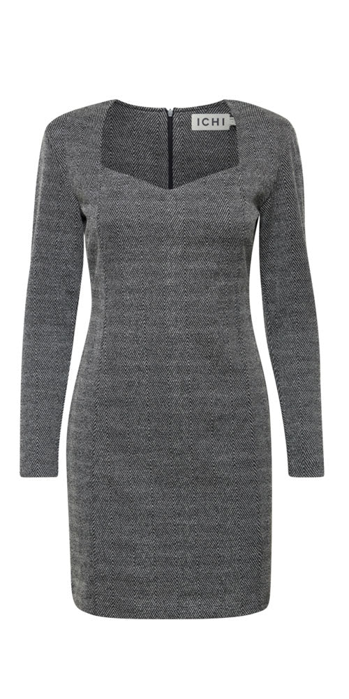 Ichi Herringbone Ponte Dress