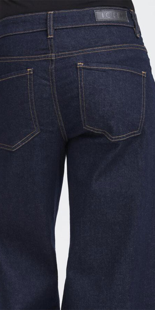 Ichi Wide Flare Indigo Jeans