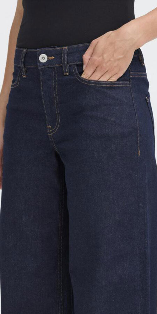 Ichi Wide Flare Indigo Jeans