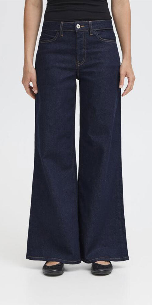 Ichi Wide Flare Indigo Jeans