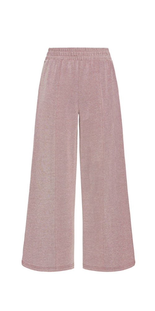 Ichi Cropped Pique Ponte Pant, rust