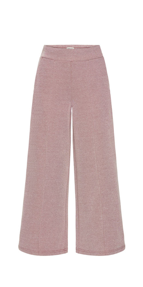 Ichi Cropped Pique Ponte Pant, rust