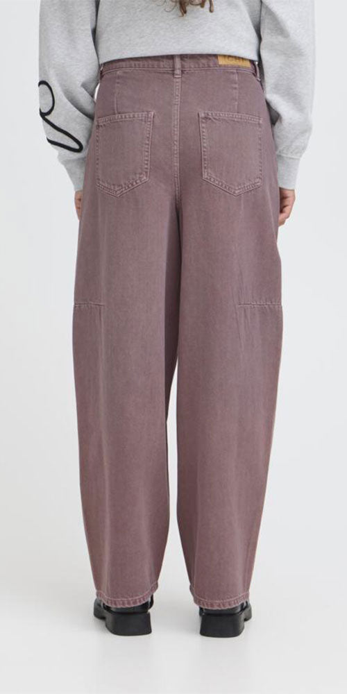 Ichi Lavender Barrel Jeans