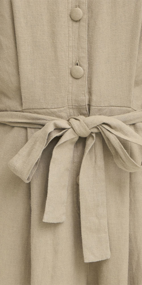 Ichi Linen Blend Jumpsuit