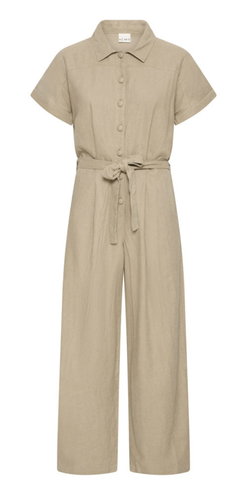 Ichi Linen Blend Jumpsuit