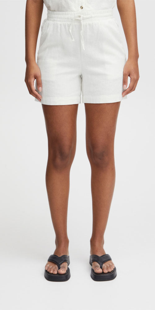 Ichi Linen Blend Shorts