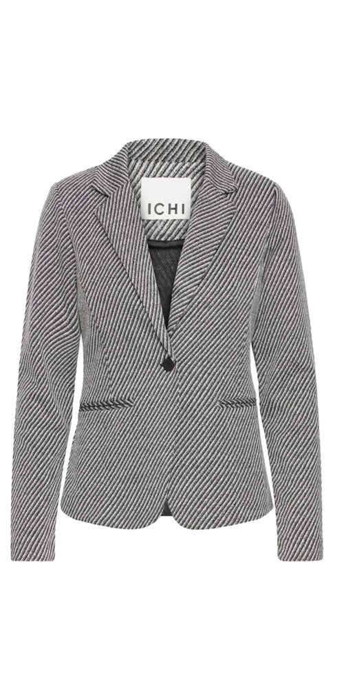 Ichi Graphic Twill Ponte Blazer
