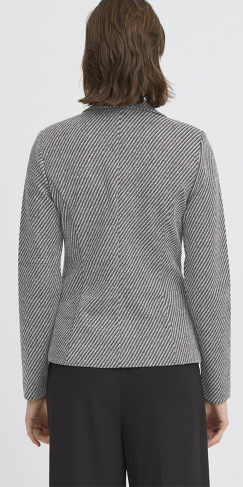 Ichi Graphic Twill Ponte Blazer