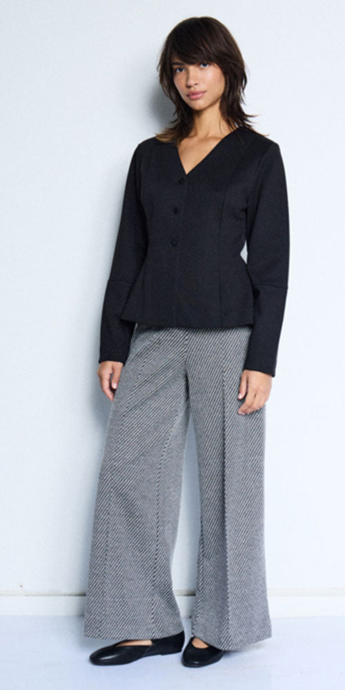 Ichi Graphic Twill Ponte Pants