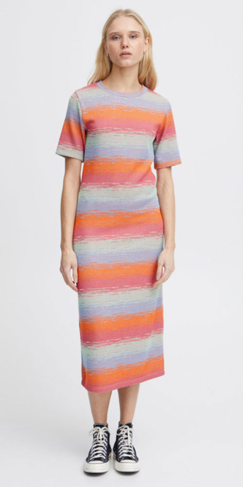 Ichi Ombre Stripe Dress