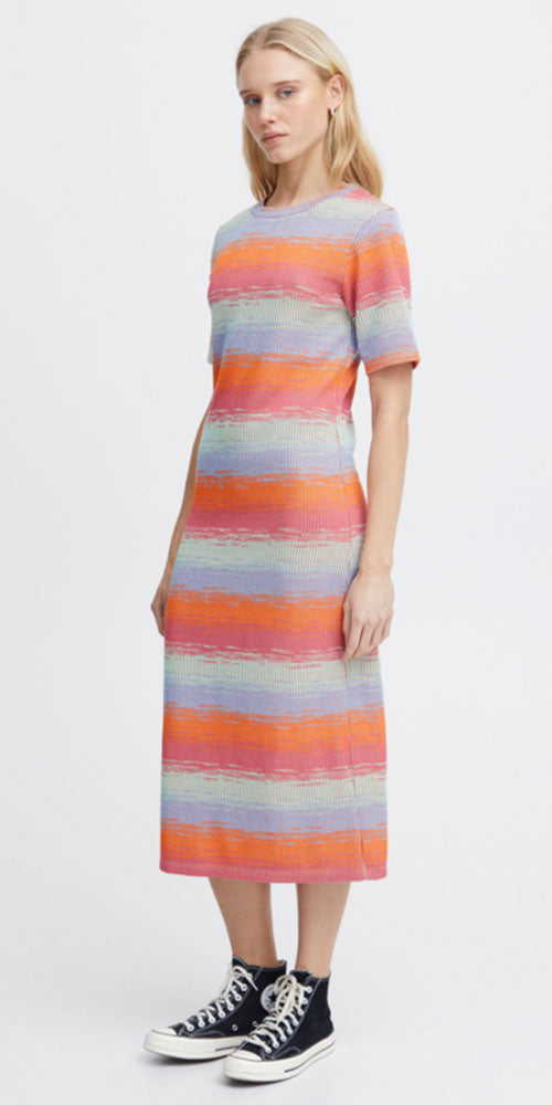 Ichi Ombre Stripe Dress