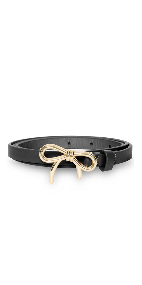 Ichi Petite Bow Belt, black