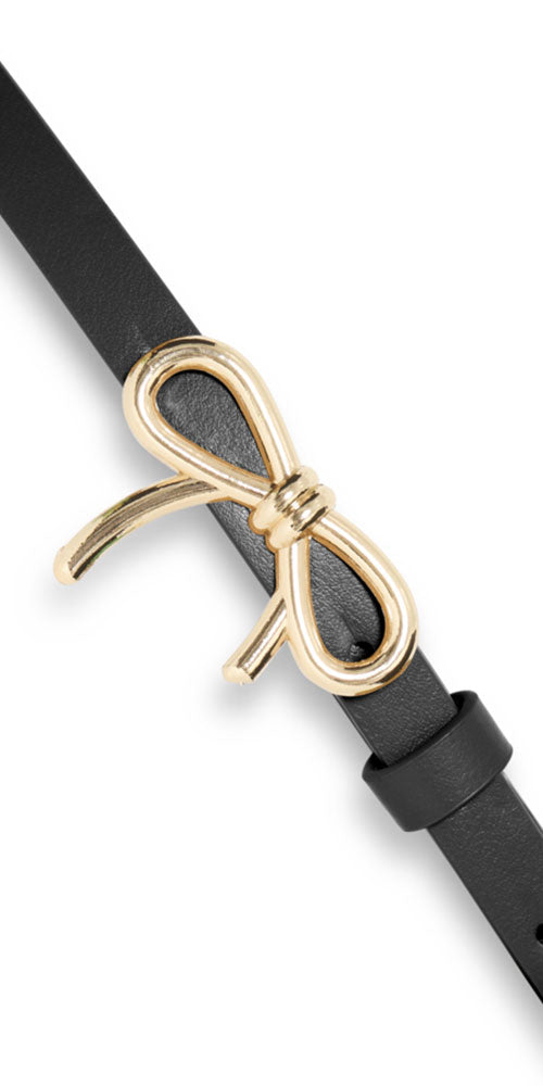 Ichi Petite Bow Belt, black
