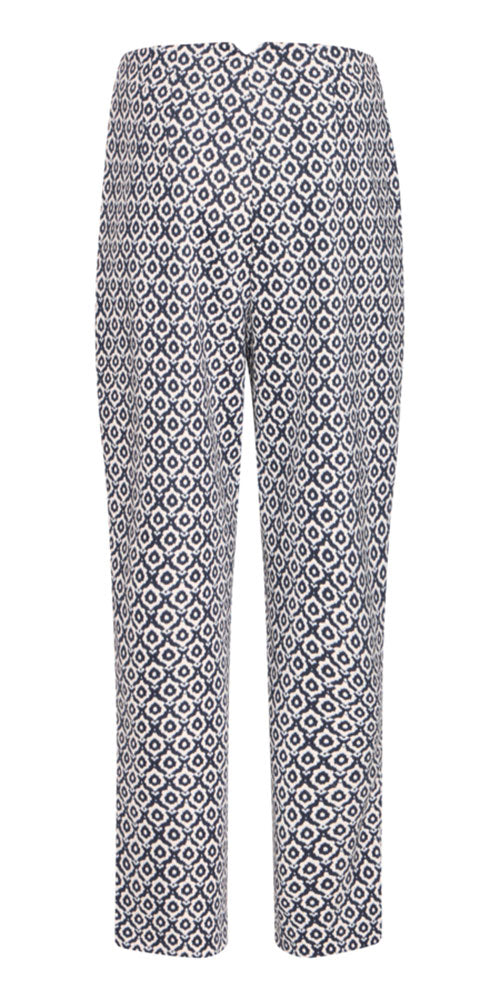 Ichi Slim Cut Ponte Pants, navy ikat