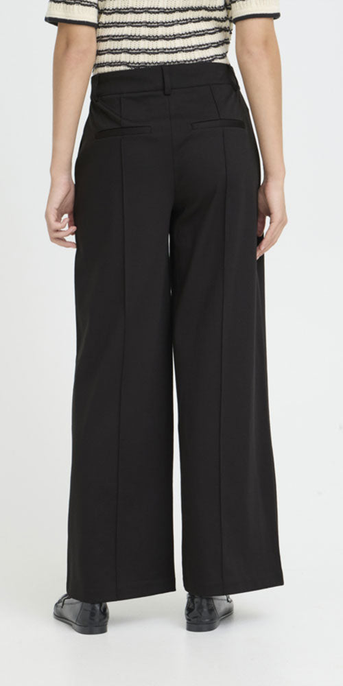 Ichi Ponte Knit Trousers, black
