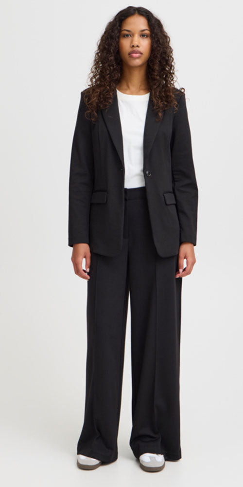 Ichi Ponte Knit Trousers, black