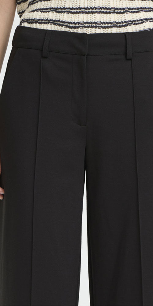 Ichi Ponte Knit Trousers, black