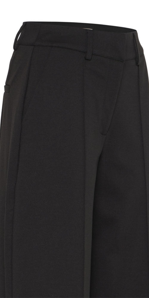 Ichi Ponte Knit Trousers, black