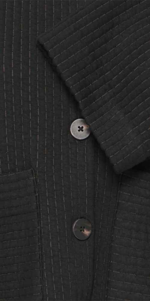 Ichi Quilted Cardy Jacket, black