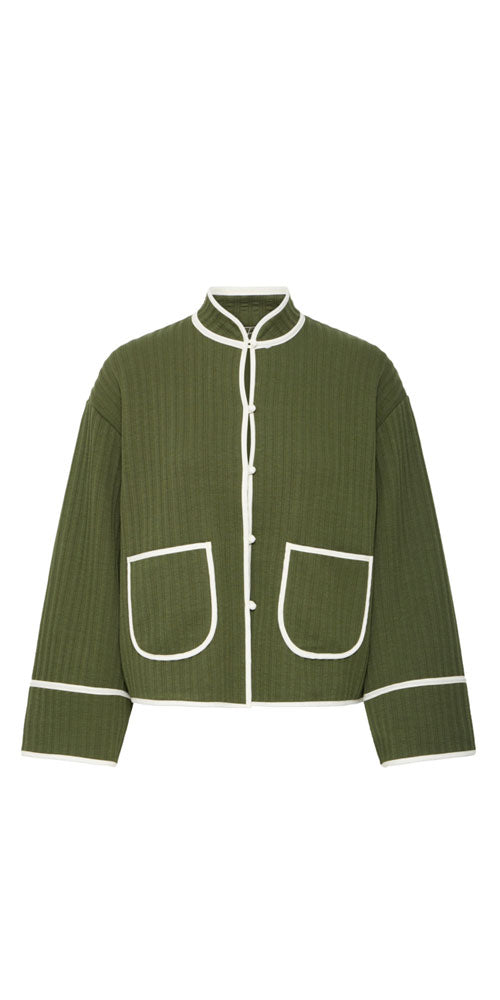 Ichi Quilted Trimmed Cardy