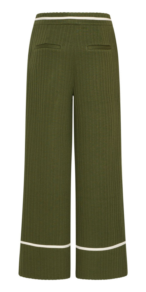 Ichi Quilted Trimmed Pants
