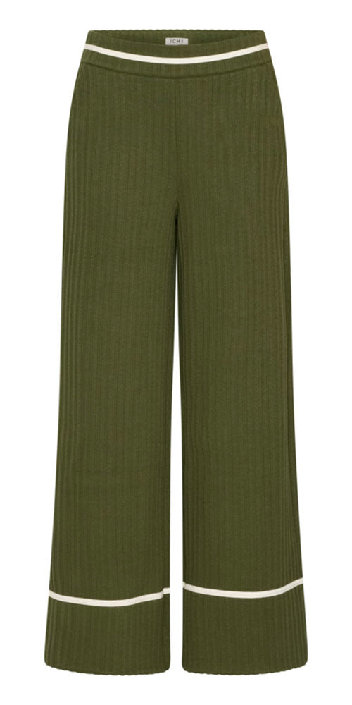 Ichi Quilted Trimmed Pants