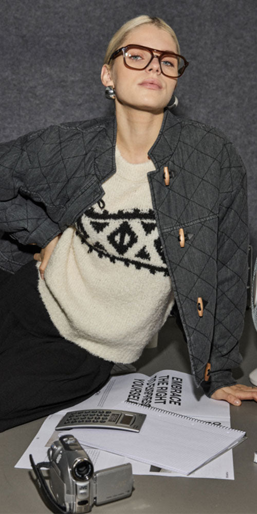 Ichi Quilted Twill Jacket