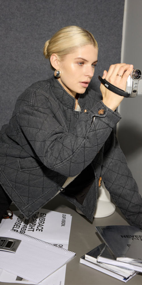 Ichi Quilted Twill Jacket