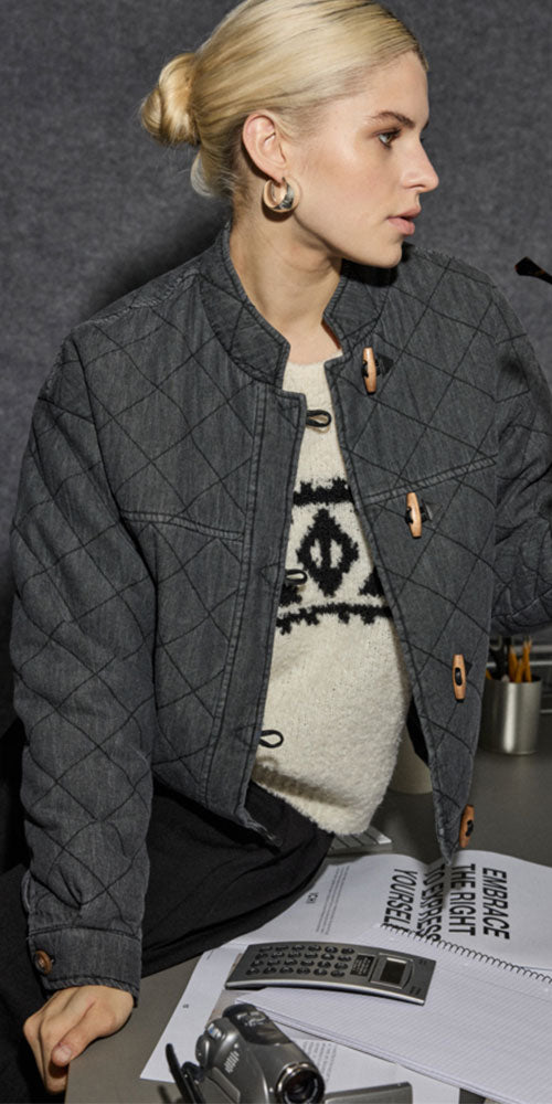 Ichi Quilted Twill Jacket