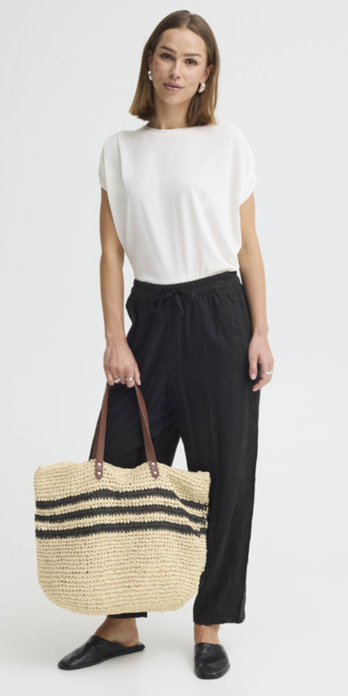 Ichi Large Raffia Tote