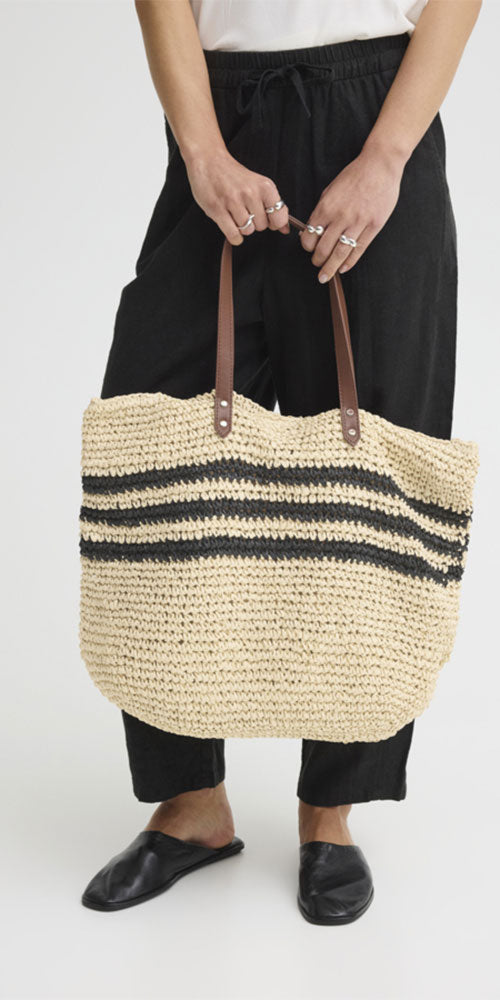 Ichi Large Raffia Tote