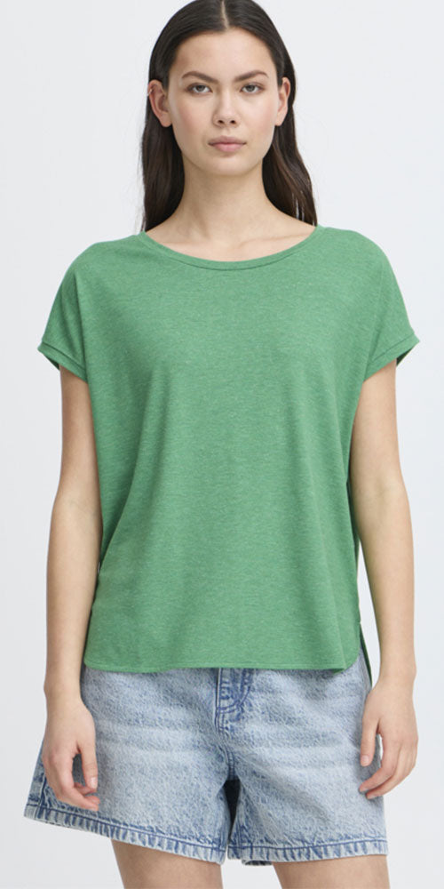 Ichi Rebel Crew Neck Tee, green