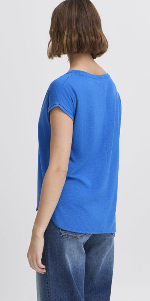 Ichi Rebel V-Neck Tee, blue