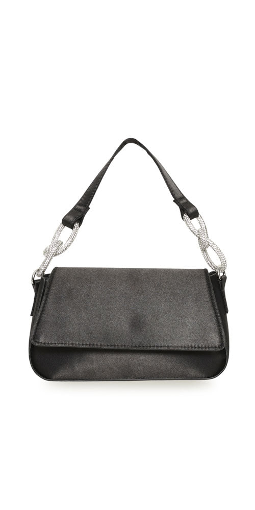 Ichi Black Satin Purse