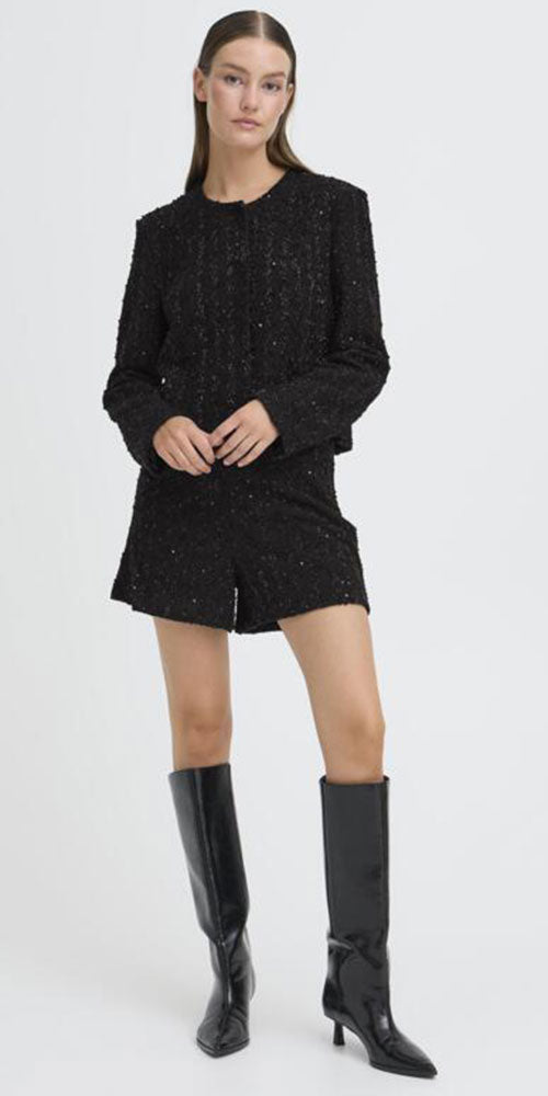 Ichi Sequin Tweed Jacket