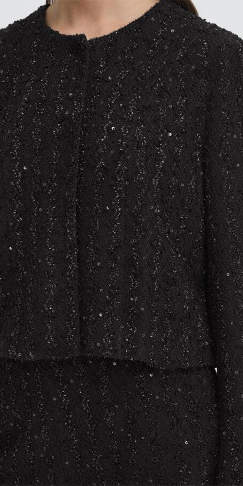 Ichi Sequin Tweed Jacket