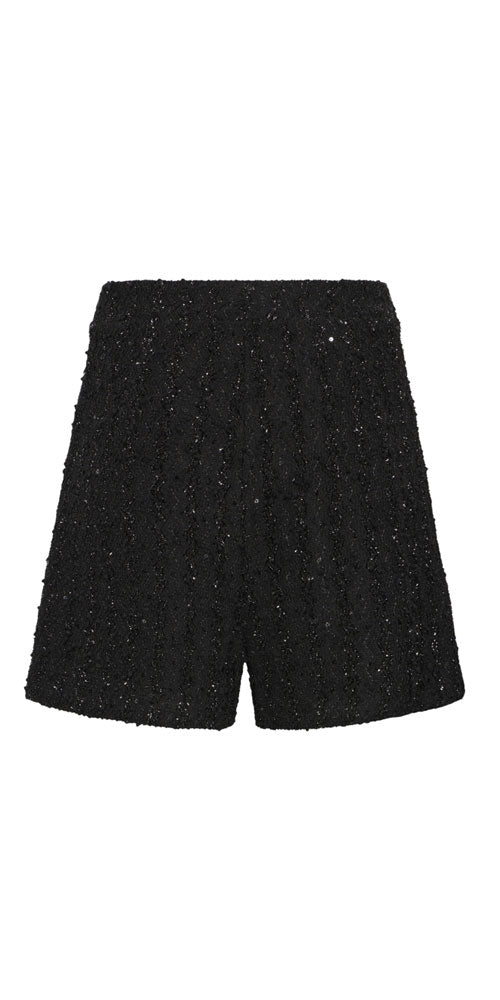 Ichi Sequin Tweed Shorts