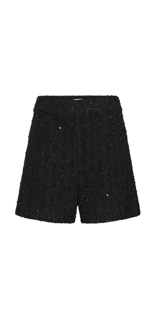 Ichi Sequin Tweed Shorts