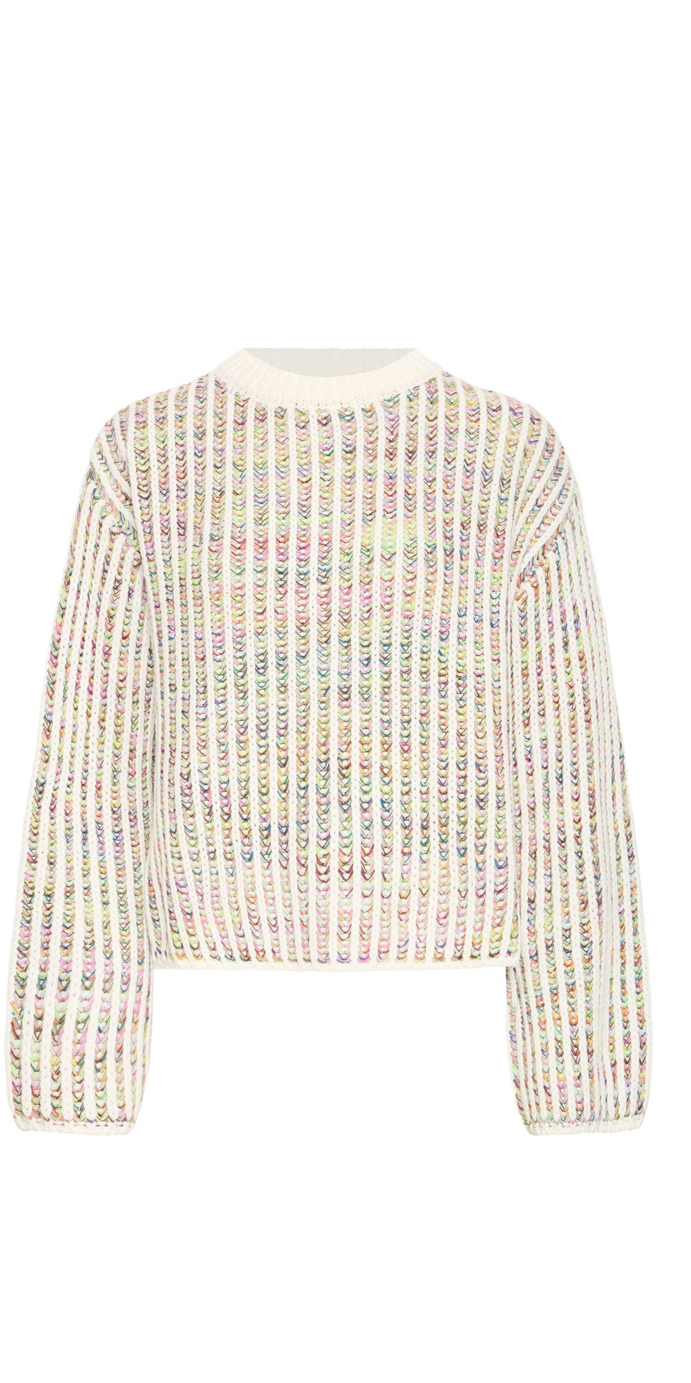 Ichi Multicoloured Shaker Knit Sweater