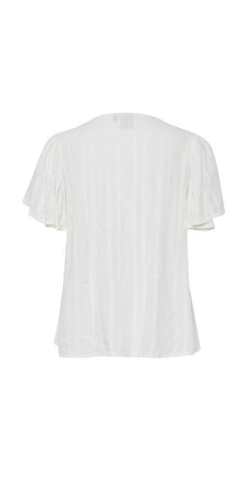 Ichi Short Sleeve Peasant Top