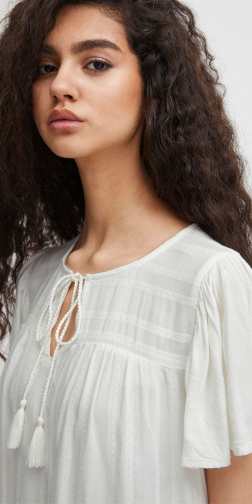 Ichi Short Sleeve Peasant Top Bergstrom Originals