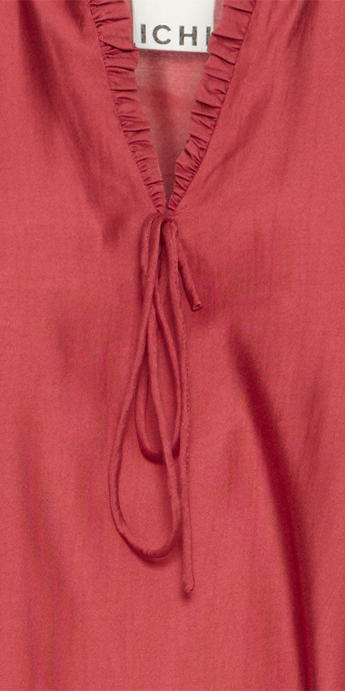 Ichi Silky Blouse, autumn red