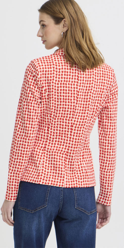 Ichi Ponte Knit Blazer, stacked tulip